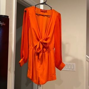 Romper with tie front